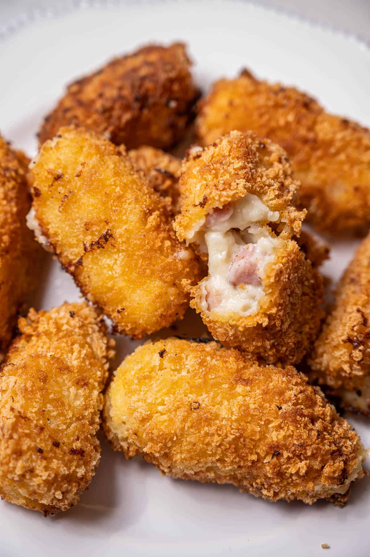 A plate of Spanish ham croquettes