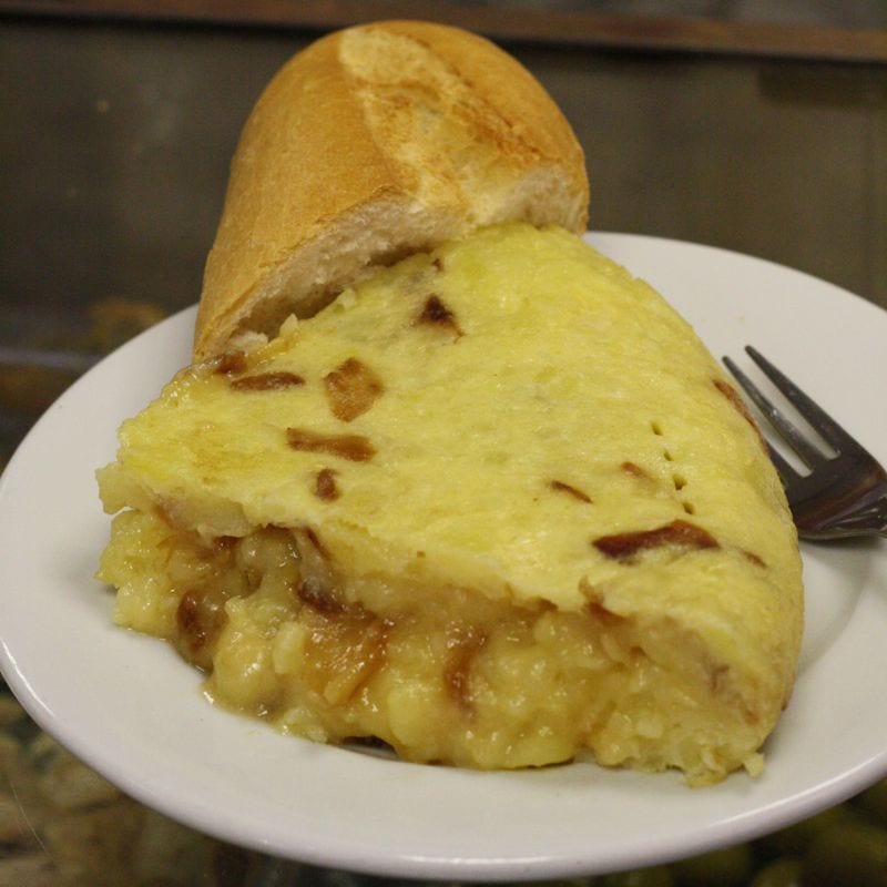 Spanish tortilla is one of the best free tapas in Madrid
