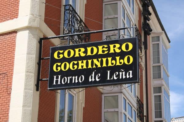 horno de leña sign