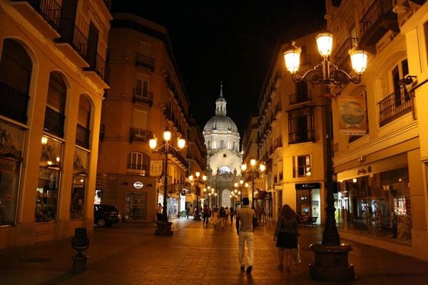 Zaragoza at night