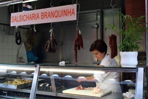 female butcher