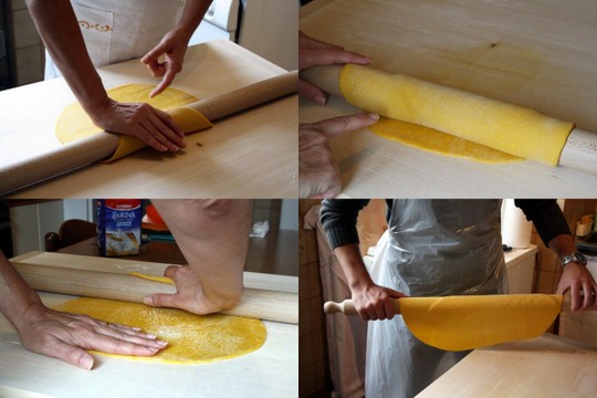 Rolling pasta dough