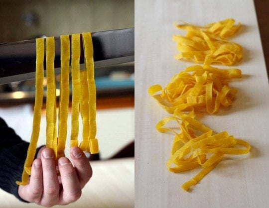 Homemade tagliatelle