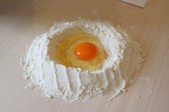 Flour and eggs