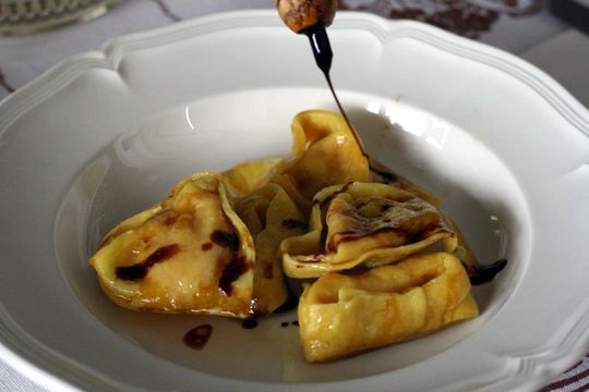 Homemade tortelloni