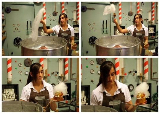 Rocambolesc ice cream shop cotton candy machine