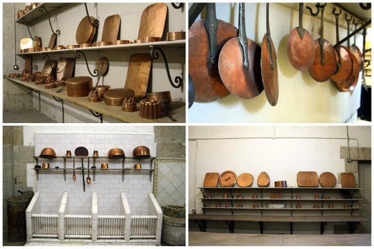 Copper pots and pans Madrid Royal Palace