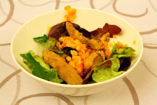 Pig tail salad at Maskarada