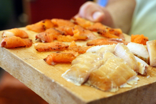 Cured fish on Foodie Adventure Company Food Tour