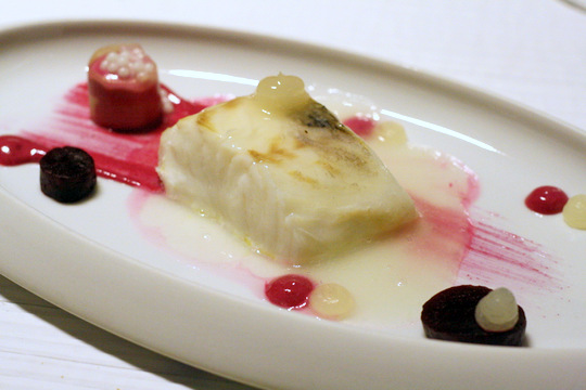 Hake with beet