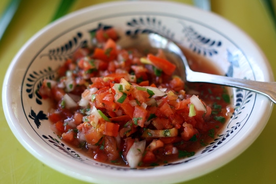 Fresh salsa in Mexico