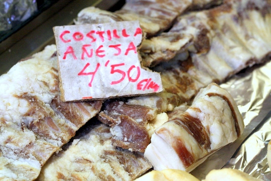 Dried ribs Malaga market