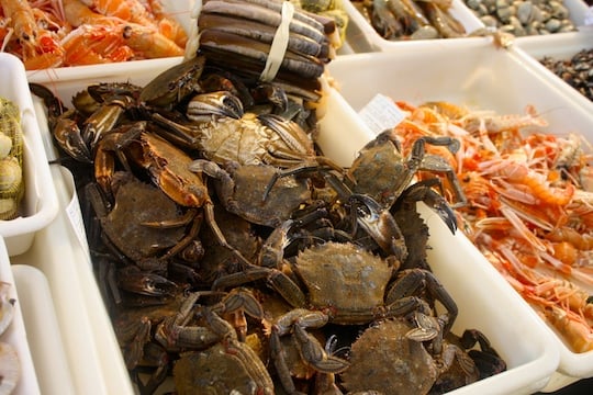 There are many types of crab in Spain. These nécoras are a favorite during Christmas when it is very common to eat seafood in Spain.