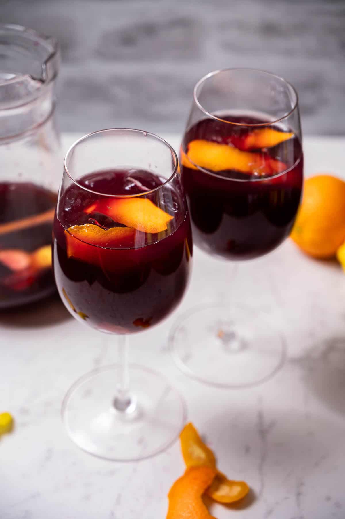 Manzano Garcia Sangria Pitcher, Red with Colors: The Spanish Table