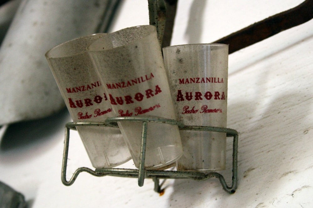 sherry glasses in Sanlucar