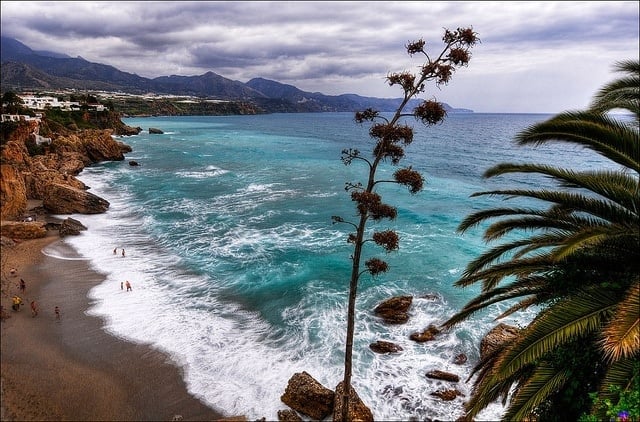 The coast line of Nerja is just one reason that this town is one of the best day trips from Malaga.