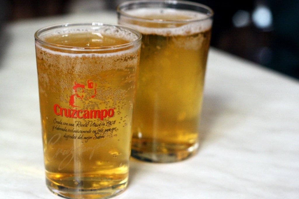 If you're not sure what to drink in Seville, Cruzcampo beer is always a good choice.