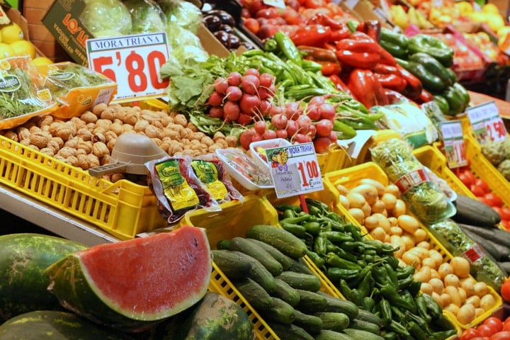 Fresh fruit and vegetables at the Triana Market.