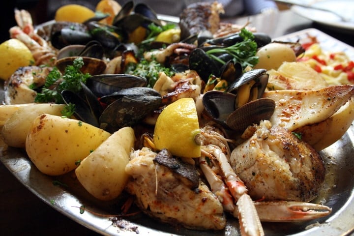 Fresh seafood in Saint Jean de Luz on my Basque Country road trip through Northern Spain.