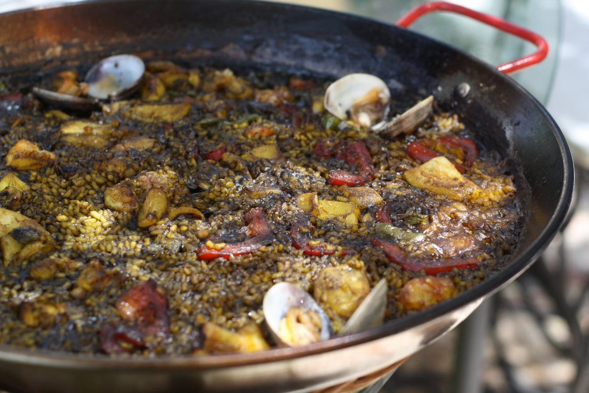 Delicious Spanish rice dish at Cas Xorc.