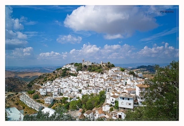 Beautiful blue skies over the white town of Casares. Absolutely worth a visit during your time in Malaga