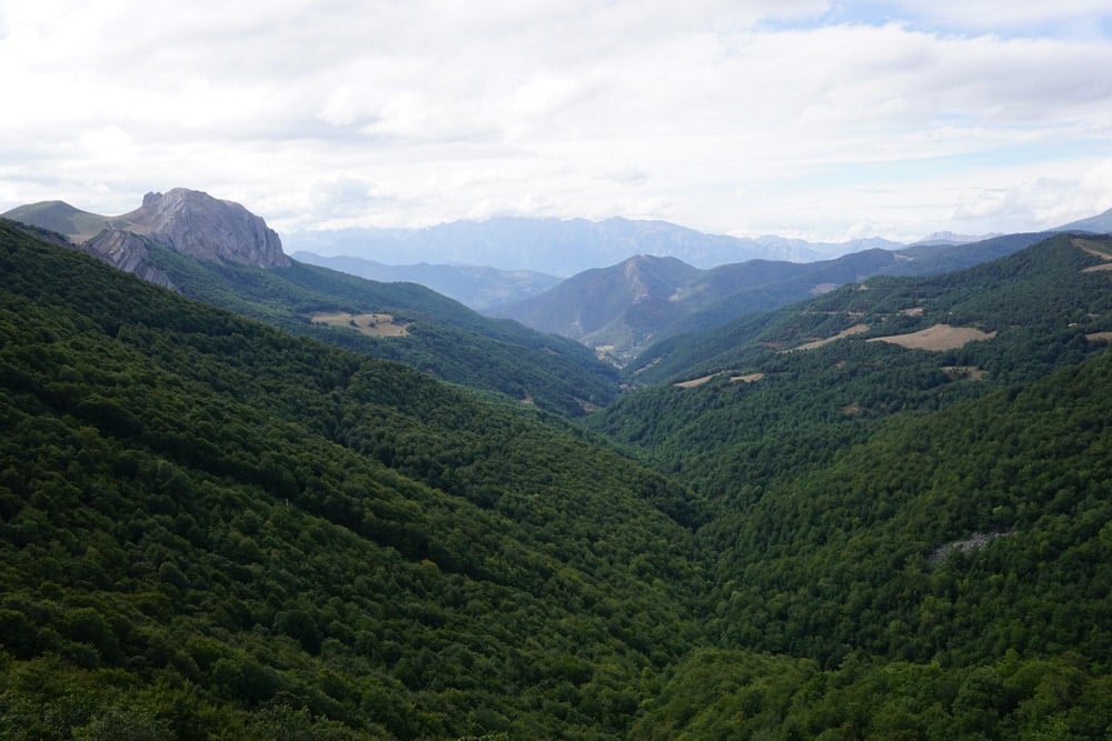 A beautiful view of the picos de Europa on our Asturias road trip.