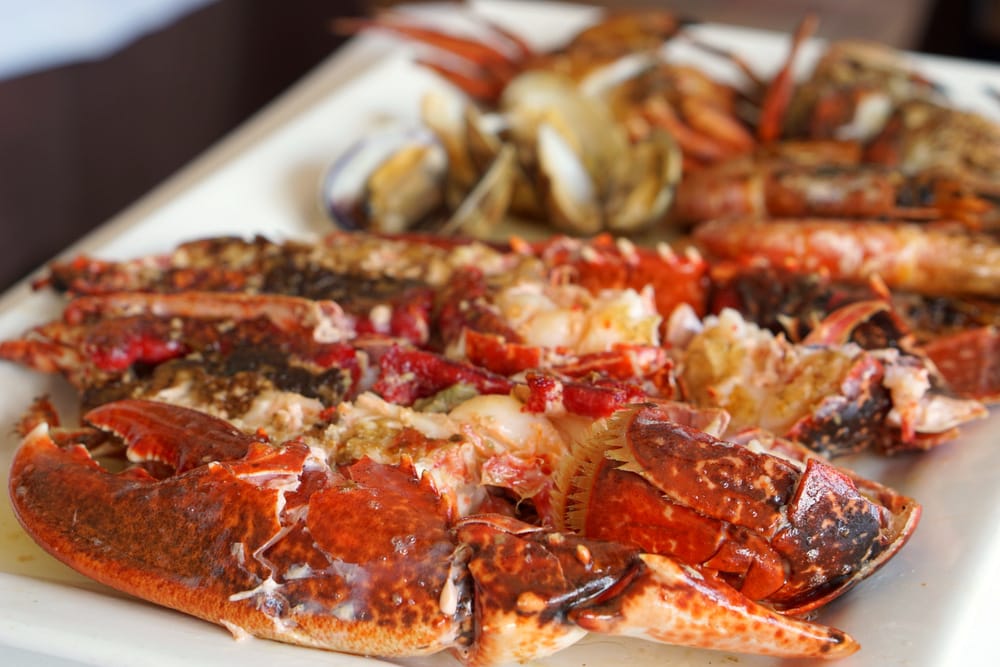 A delicious mariscada in Luanco Asturias at Restaurante Guernica.