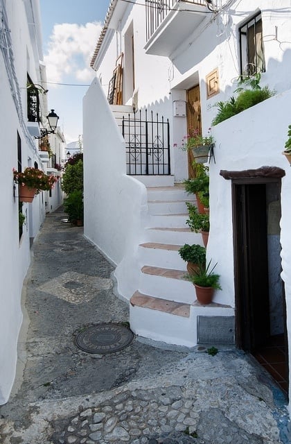 One of the white villages in Malaga that we love to visit for a day trip from Malaga. The winding streets are so charming and you can try the delicious miel de caña with eggplant!