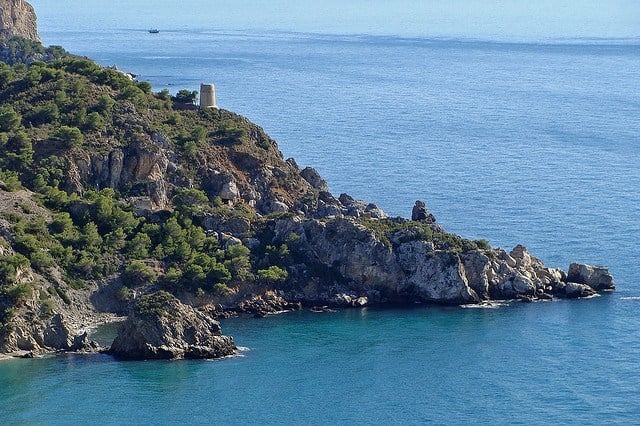 Another of our date ideas in Malaga is taking a swim at La Caleta in Nerja