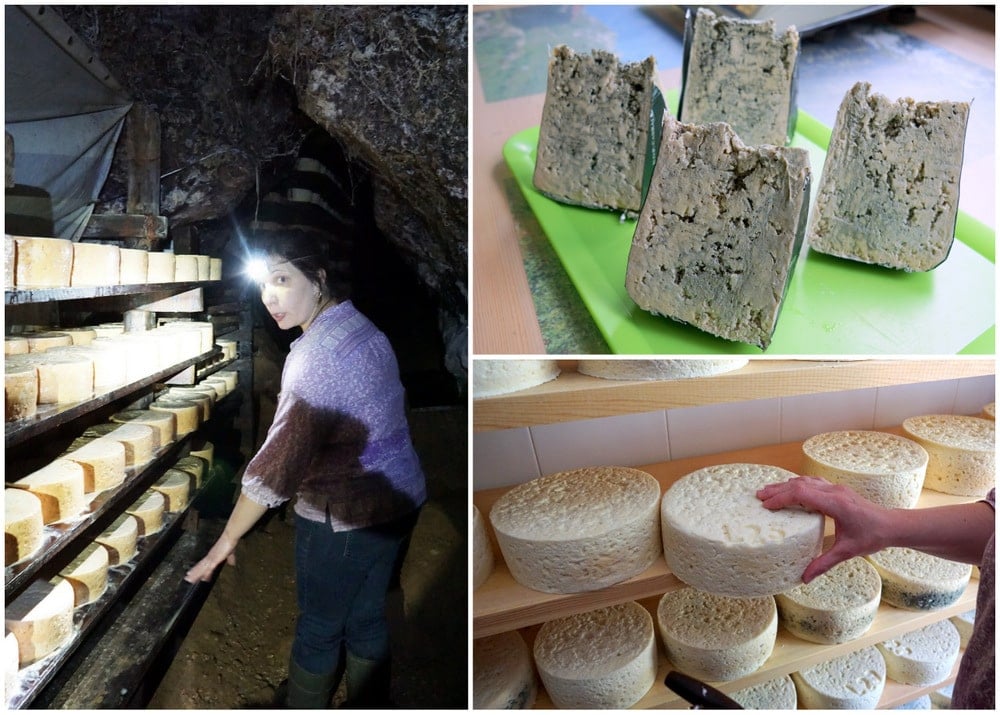 Strong Cabrales cheese is cured in caves near Arenas de Cabrales. 