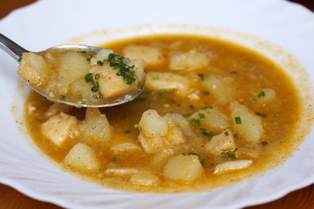 Salt cod and potato stew at our traditional Spanish cooking class with Esme Tours.