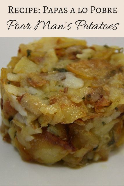 Poor Man's Potatoes or Papas a lo Pobre is one of our favorite Malaga Recipes. Great as an easy side dish, it is sure to please!