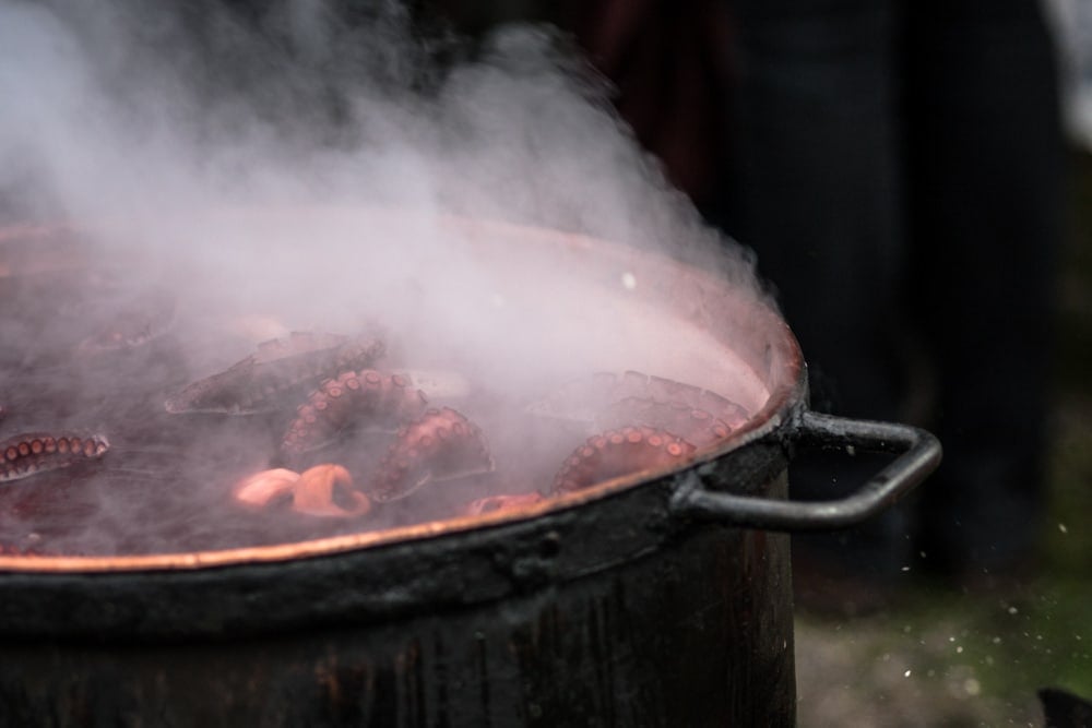 Boiling tentacles are a common sight in O Carballiño, the Octopus capital of Spain.