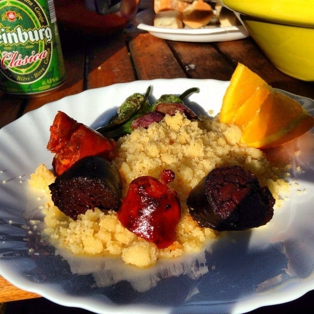 A great thing to do in Malaga at Christmas is go to eat in the countryside. This plate of migas is very typical (and delicious)