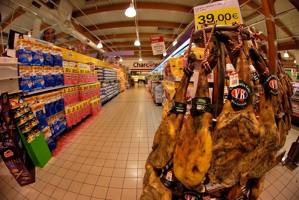 Tree-shaped displays of cured ham legs are a sure-fire sign it's almost Christmas in Spain 