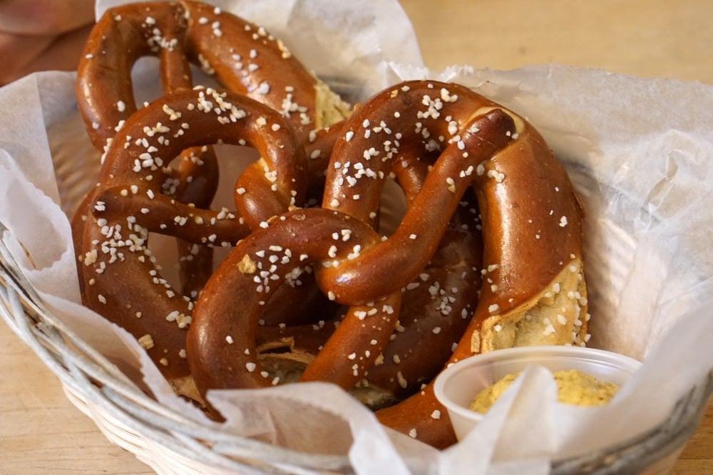 German pretzels NYC food tour
