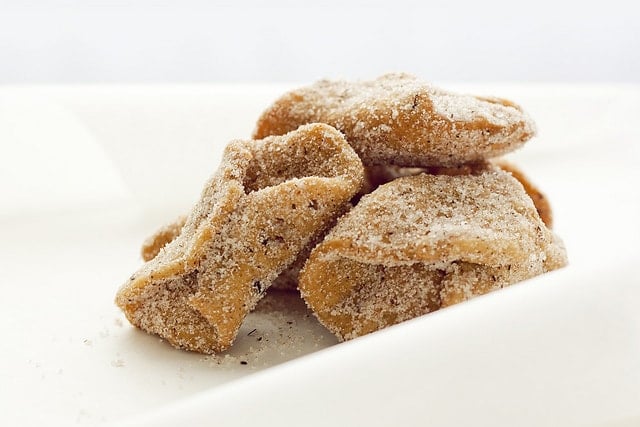 Cinnamon and sugar covered pestiños are another of the holiday sweets in Málaga that locals love to eat.