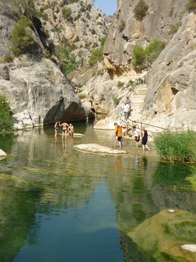 Spain has some amazing hot springs! This gorgeous hot swimming hole, Fontcalda, is in Tarragona.