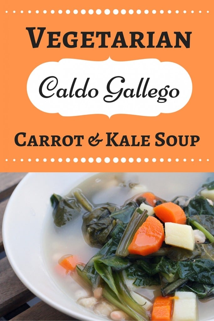 This warming vegetarian soup packs a healthy punch with carrots and kale. In Spain, they often add in a few rounds of chorizo as well!