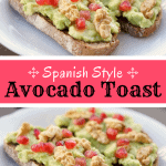 This fast recipe for avocado, pomegranate and walnut toasts makes for a great appetizer, light snack or even a quick dinner!