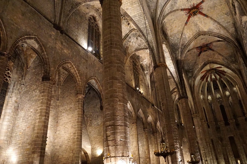 The beautiful Santa Maria del Mar church. 