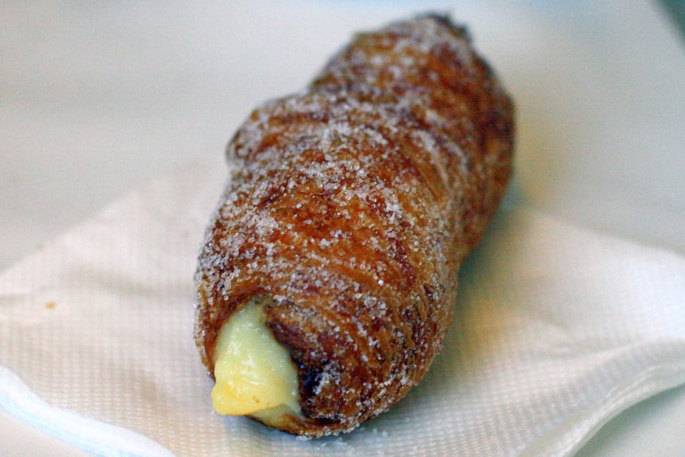 A xuxo is a type of donut made in Barcelona, Spain. 