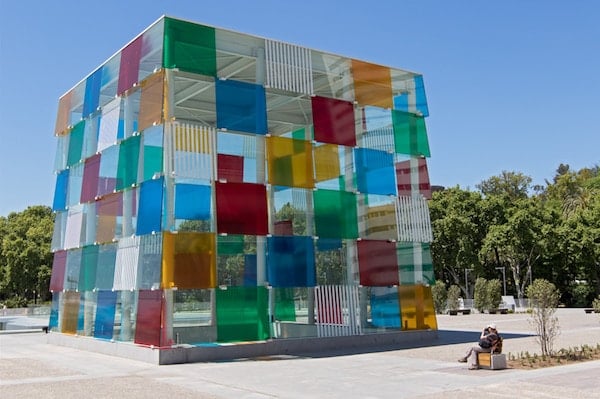 Visiting the Pompidou Center is one of the great free things to do in Malaga on Sunday! 