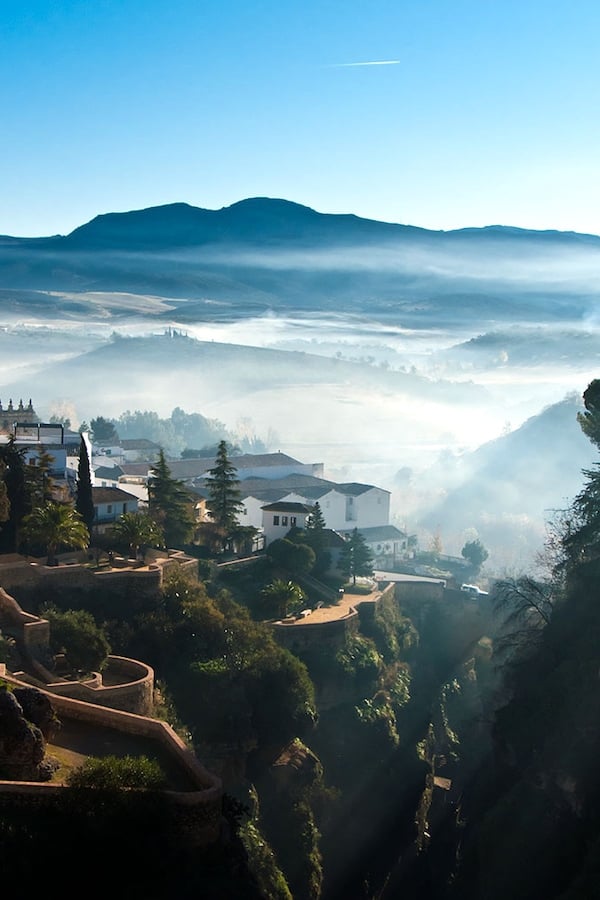 One of the best day trips from Malaga is to visit the beautiful town of Ronda, which looks out over this gorgeous valley