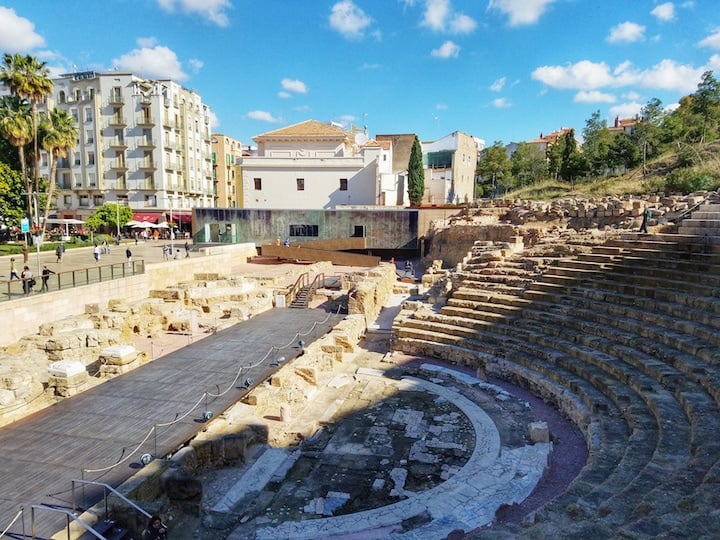 Malaga roman theater on Malaga food tour!