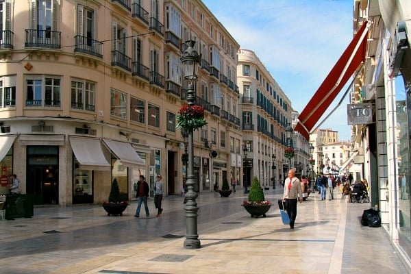 Shopping on Calle Larios is one of the best things to do in Malaga for cruisers as it's right near the Malaga cruise port.