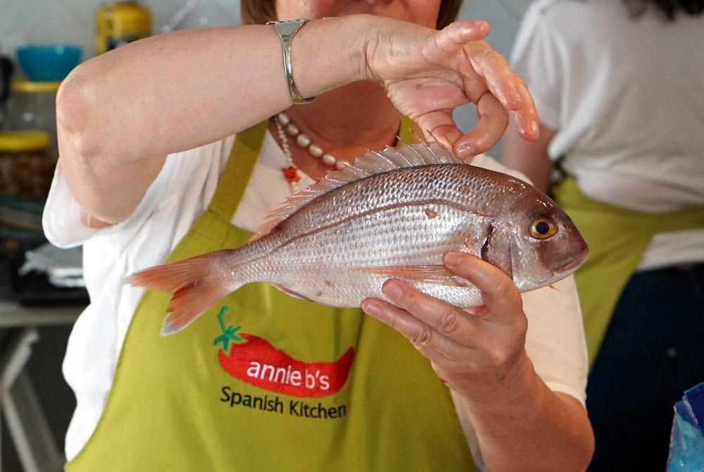 A Spanish cooking class at Annie B's Spanish Kitchen.