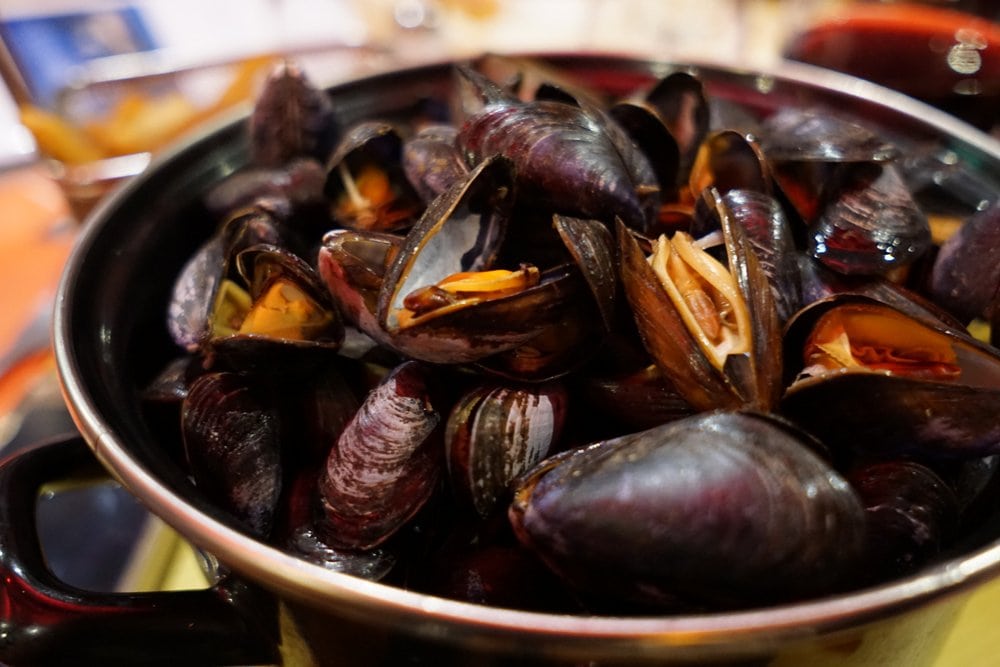 Mussels ar a typical French food in the Picardy area.