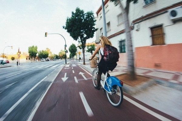 Riding a city bike is one of the best ways to get around Malaga.