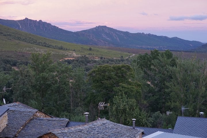 Sunset of the mountains of Pozos Leon